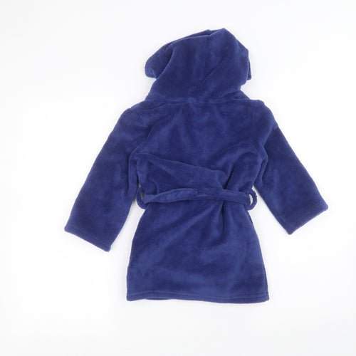 Preworn Boys Blue Solid   Robe Size 2-3 Years