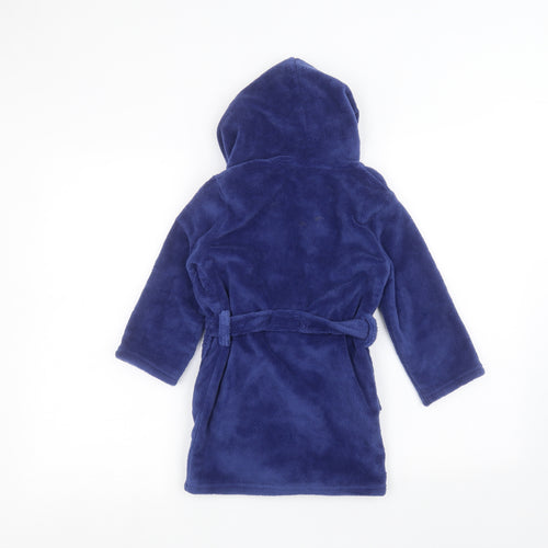Preworn Boys Blue Solid   Robe Size 4-5 Years