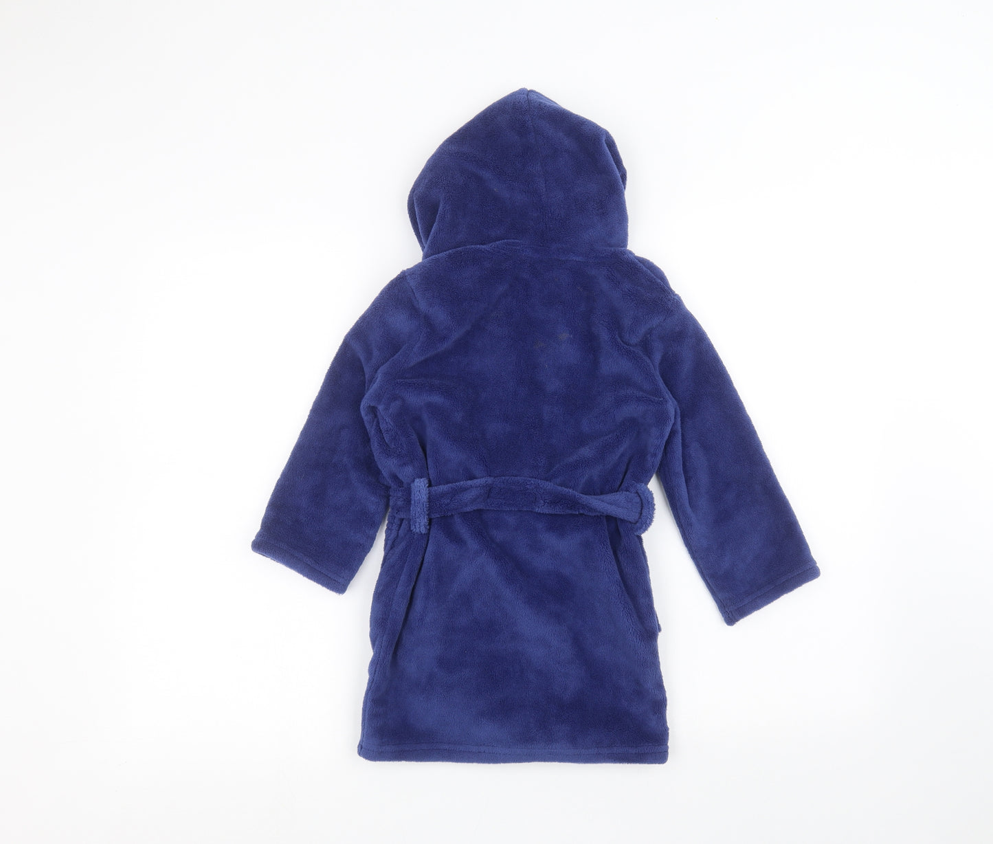 Preworn Boys Blue Solid   Robe Size 4-5 Years