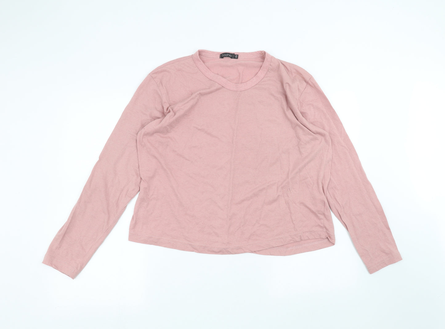 Boohoo Womens Pink   Basic T-Shirt Size 14
