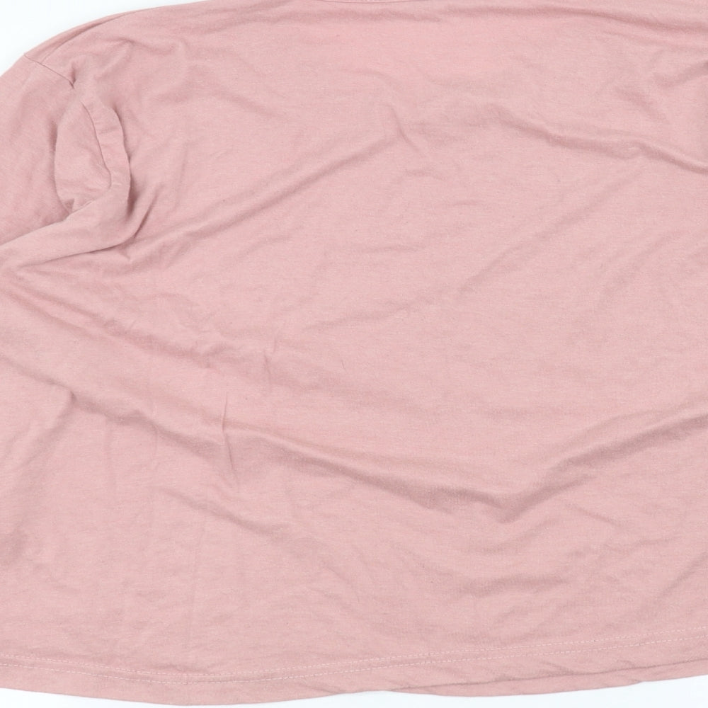 Boohoo Womens Pink   Basic T-Shirt Size 14