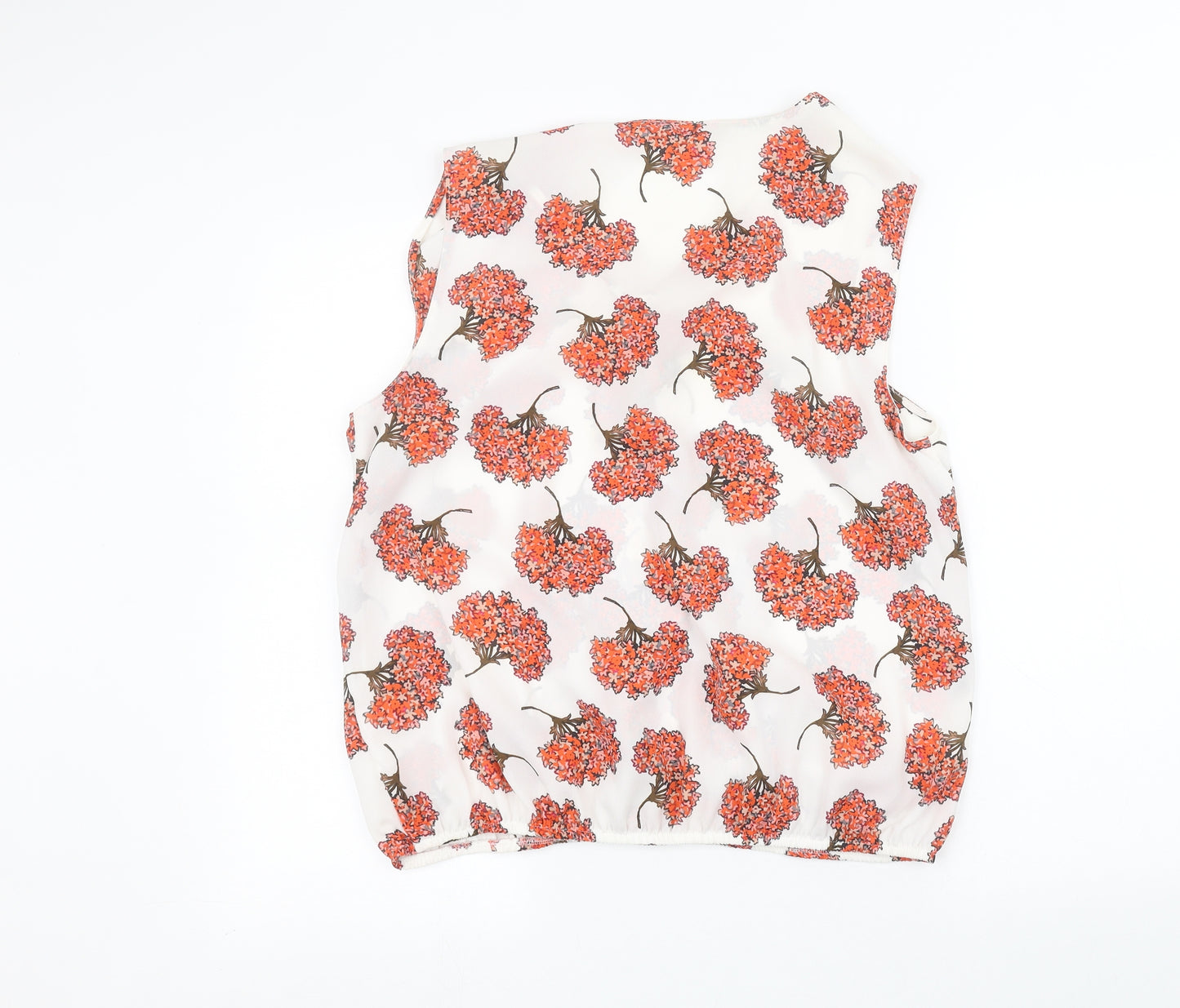 TU Womens White Floral  Basic Blouse Size 18