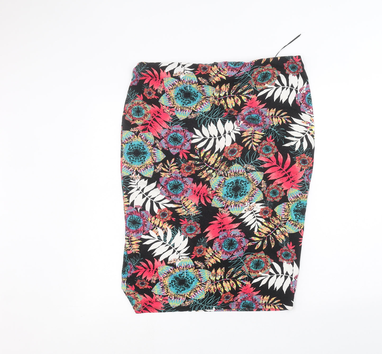 George Womens Black Floral  A-Line Skirt Size 18