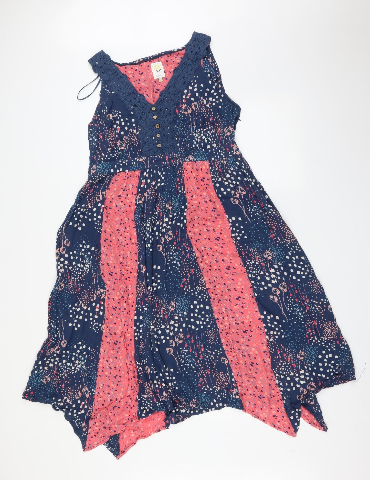 FAITHFUL & TRUE Womens Multicoloured Floral  A-Line  Size 14