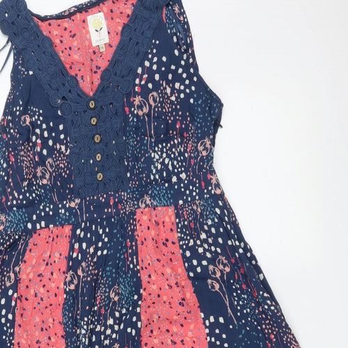 FAITHFUL & TRUE Womens Multicoloured Floral  A-Line  Size 14
