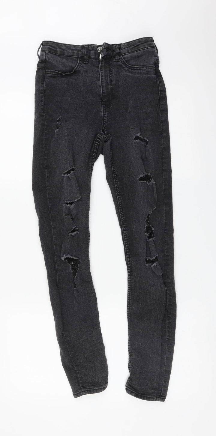 H&M Womens Black   Skinny Jeans Size 8 L28 in