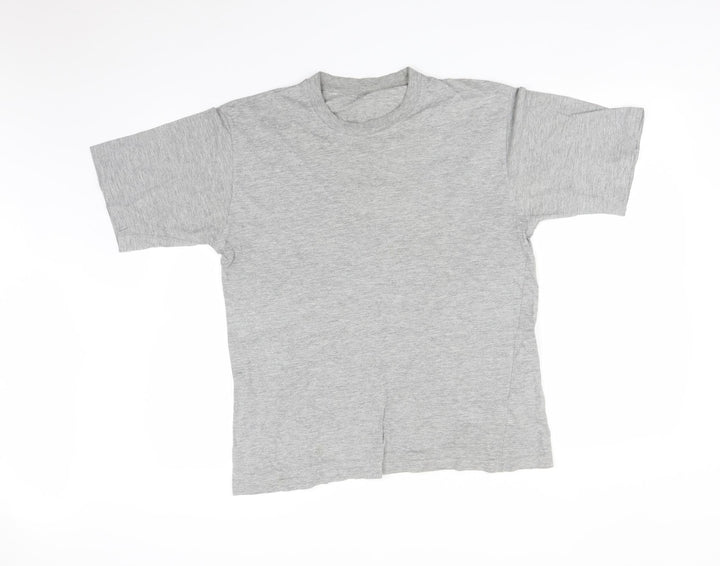 SLEEPWEAR ESSENTIALS Mens Grey Solid Pyjama Top Size M