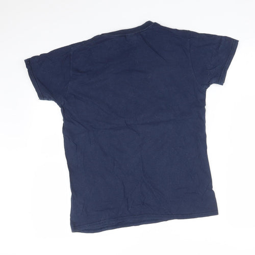 Gildan Mens Blue    T-Shirt Size S