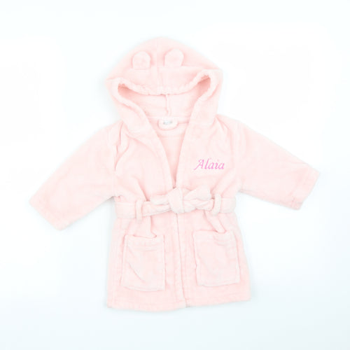 MY1STYEARS Girls Pink Solid   Robe Size 6-9 Months