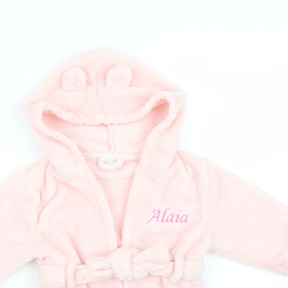 MY1STYEARS Girls Pink Solid   Robe Size 6-9 Months