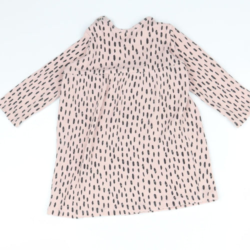 George Girls Pink Polka Dot  Basic T-Shirt Size 12-18 Months