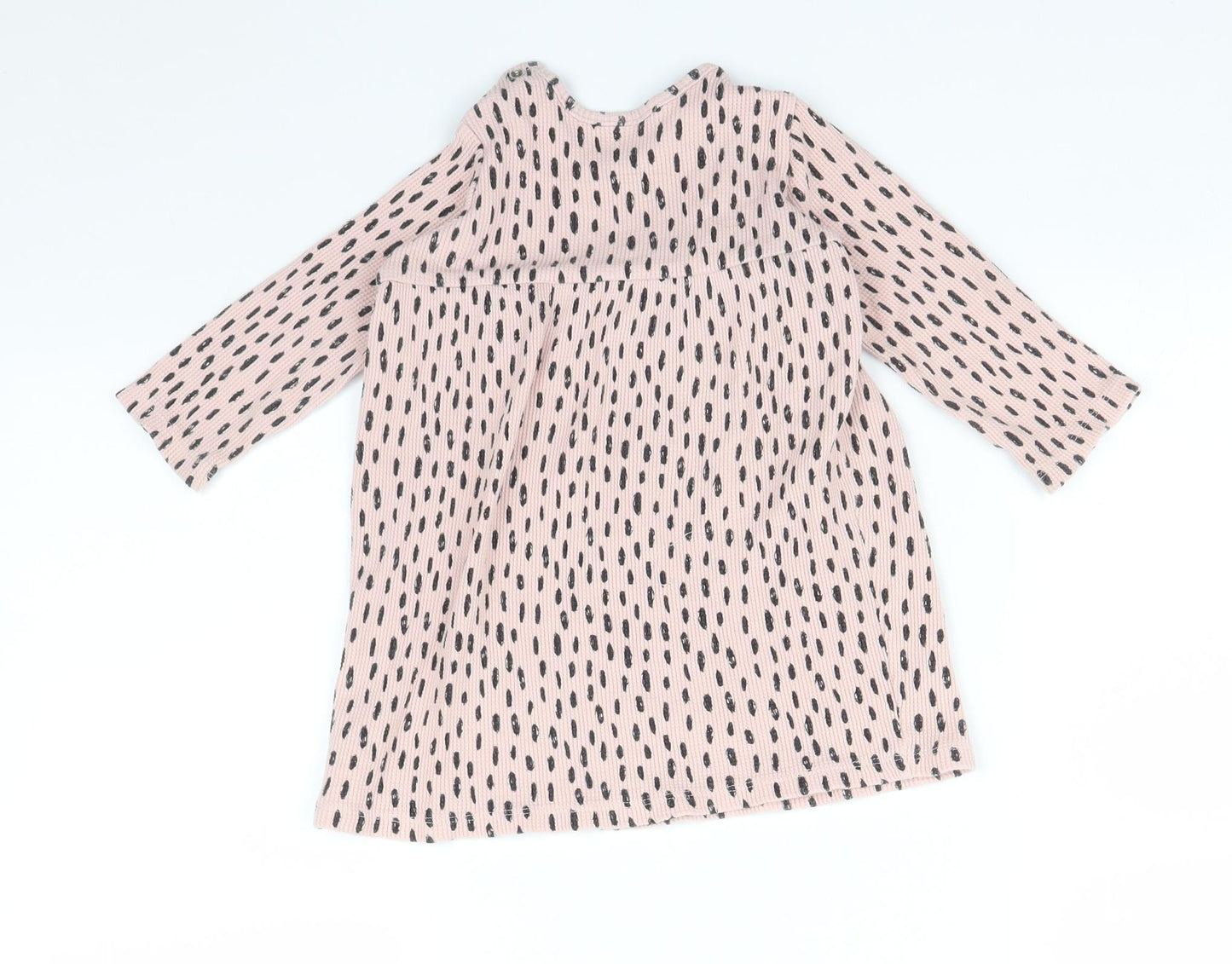George Girls Pink Polka Dot  Basic T-Shirt Size 12-18 Months