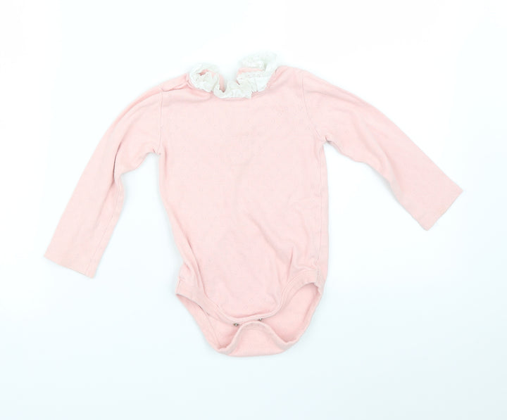 TU Girls Pink Argyle/Diamond  Babygrow One-Piece Size 18-24 Months