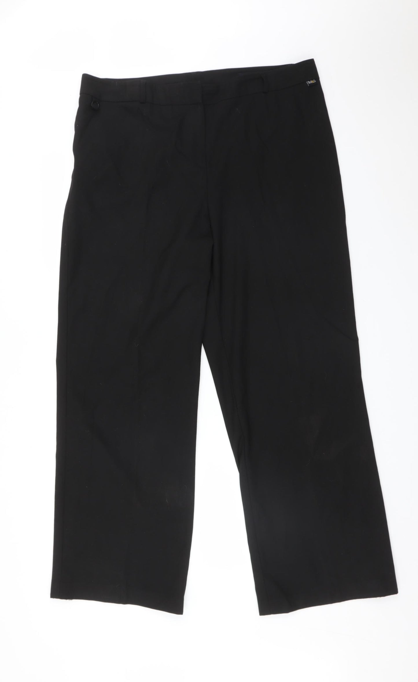 M&S Womens Black   Trousers  Size 16 L29 in