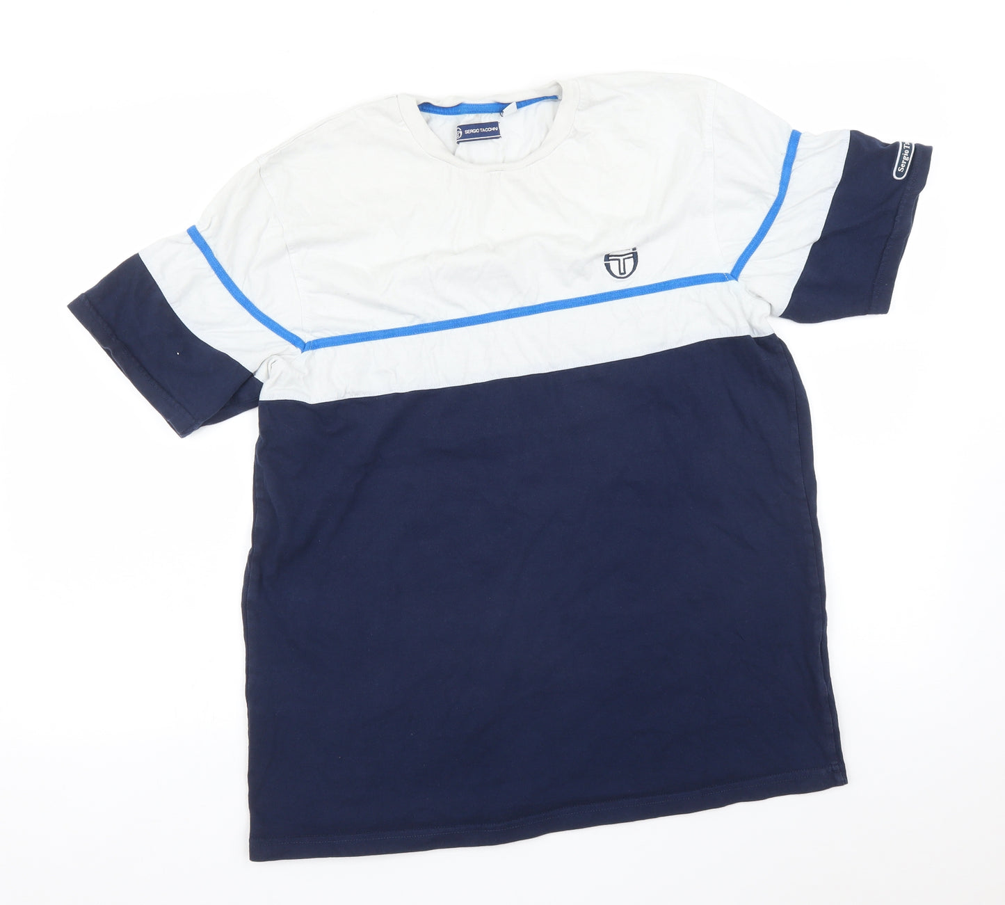 Sergio Tacchini Mens Multicoloured Striped   T-Shirt Size L