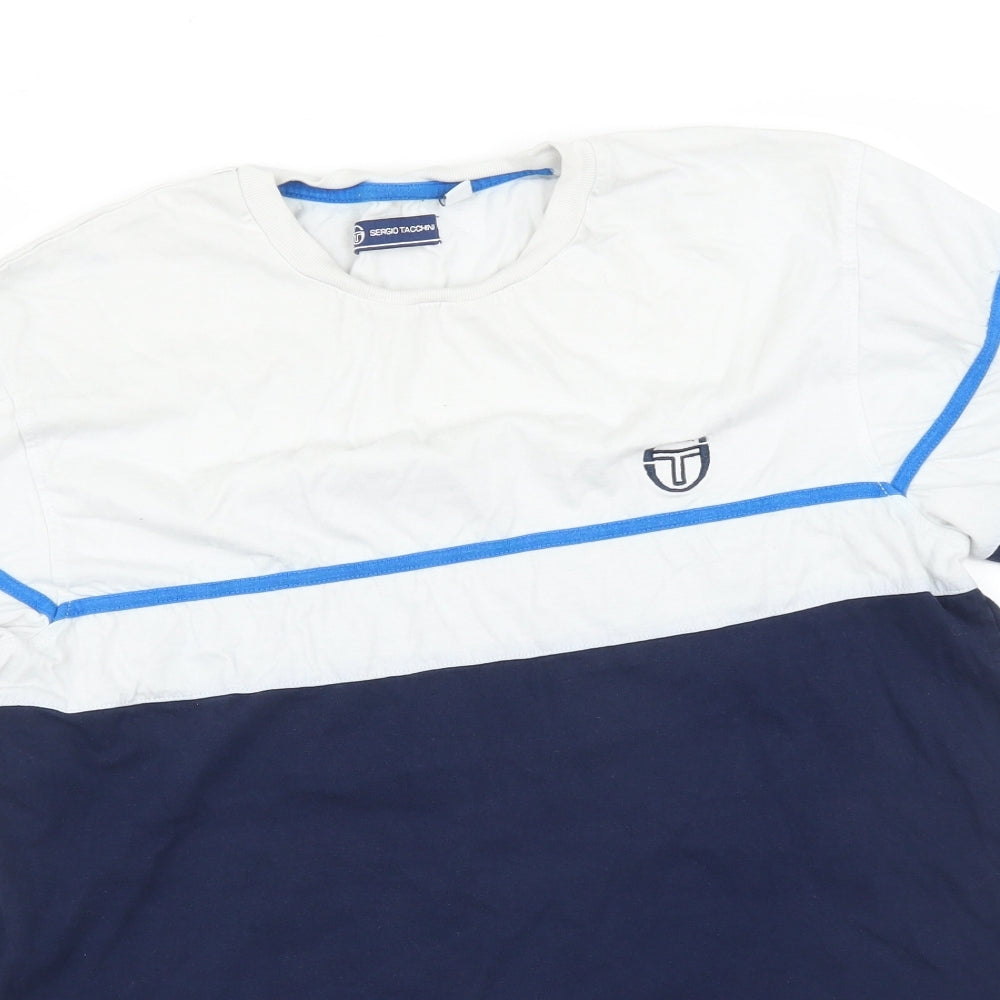 Sergio Tacchini Mens Multicoloured Striped   T-Shirt Size L