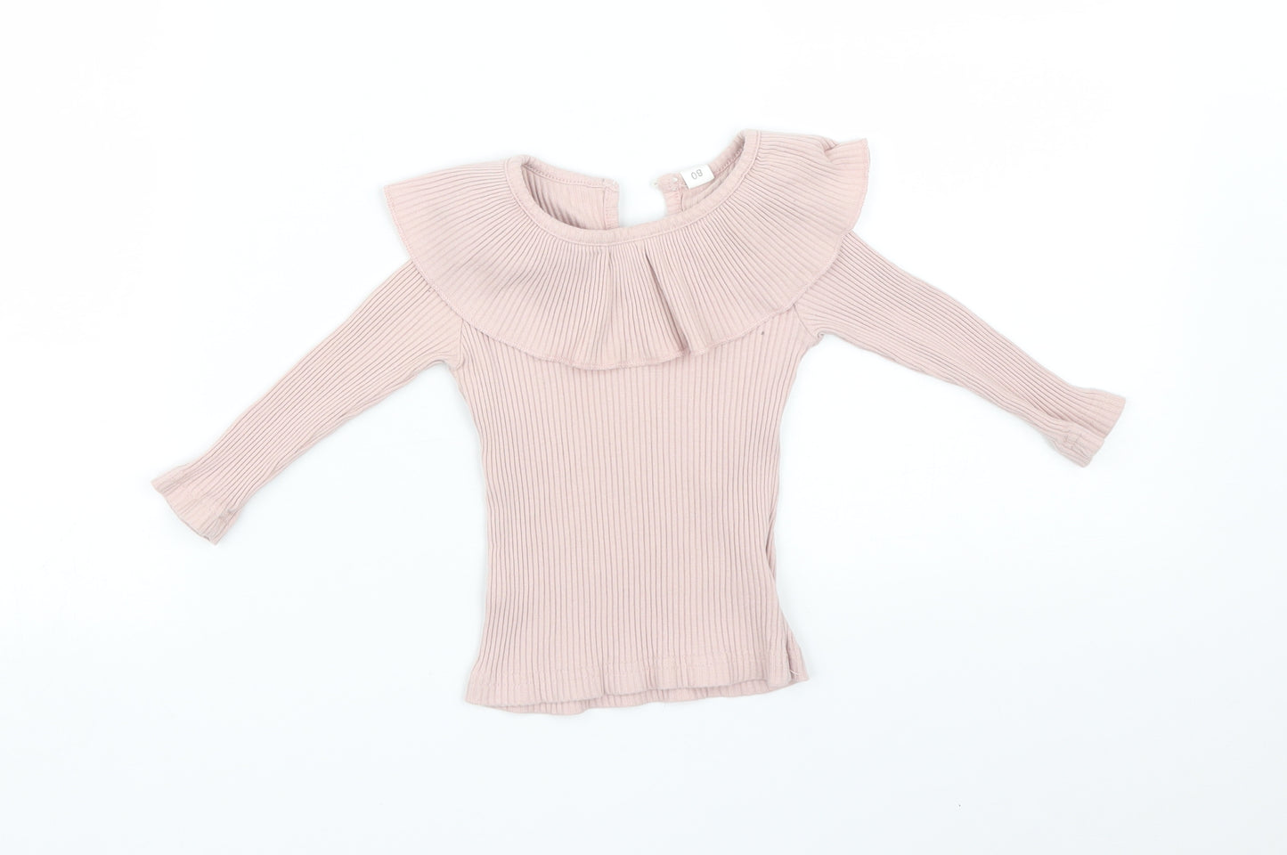 Preworn Girls Pink Striped  Basic T-Shirt
