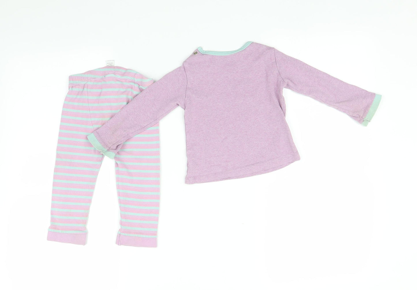 TU Girls Multicoloured Striped   Pyjama Set Size 12-18 Months