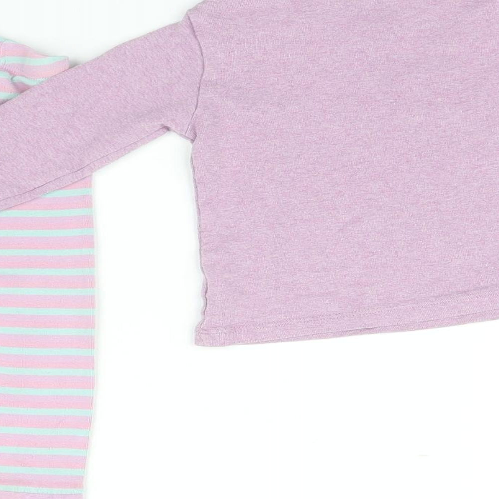 TU Girls Multicoloured Striped   Pyjama Set Size 12-18 Months