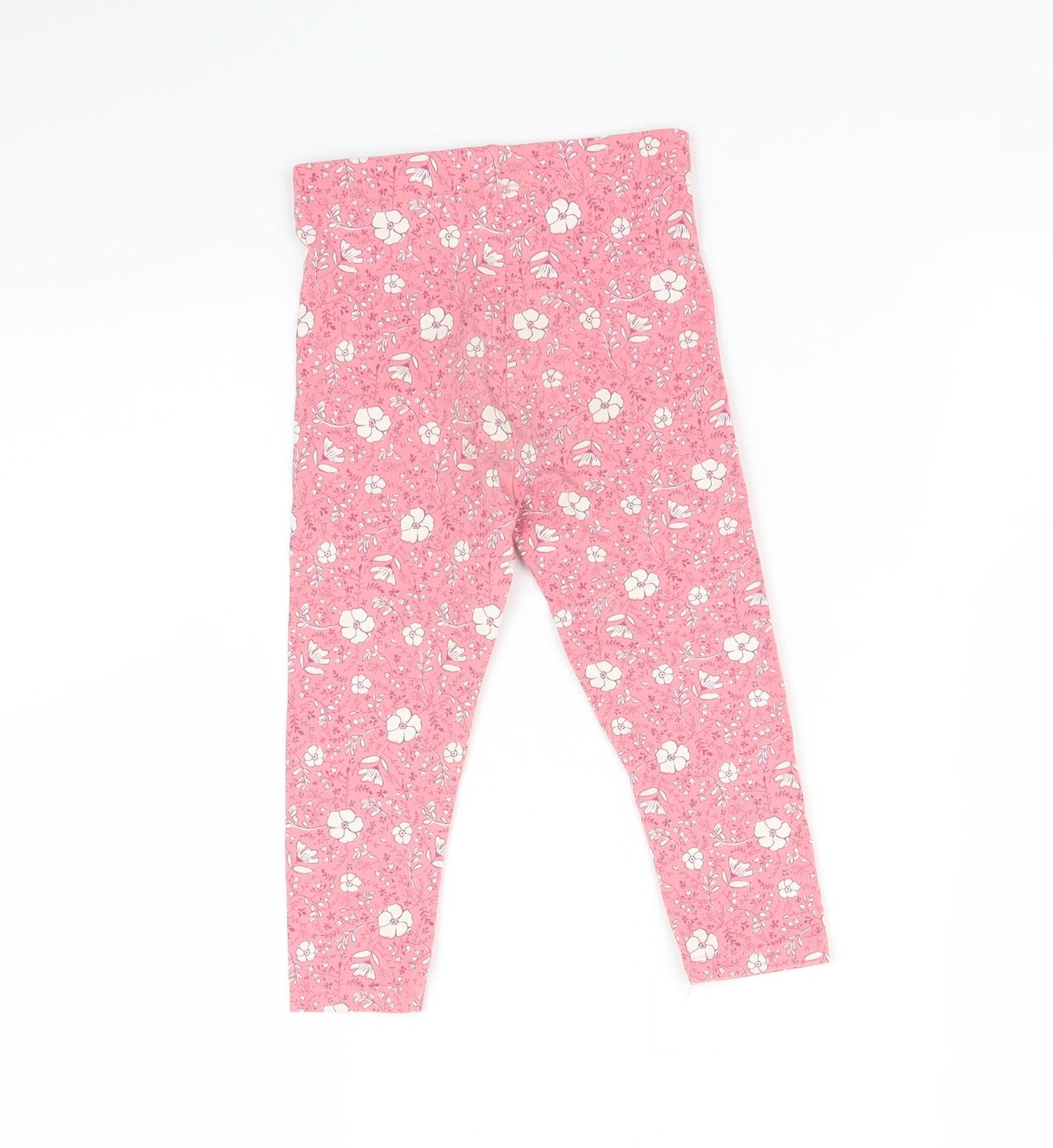 NEXT Girls Pink Floral   Leggings Size 18-24 Months