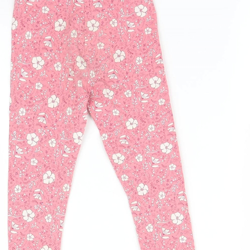 NEXT Girls Pink Floral   Leggings Size 18-24 Months