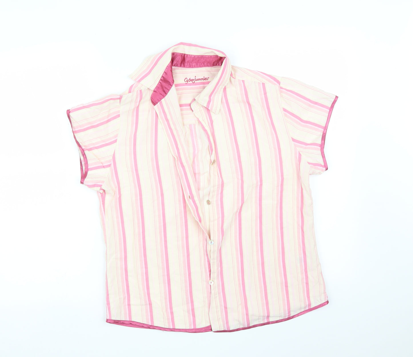 Cyberjammies Womens Multicoloured Striped   Pyjama Top Size 12