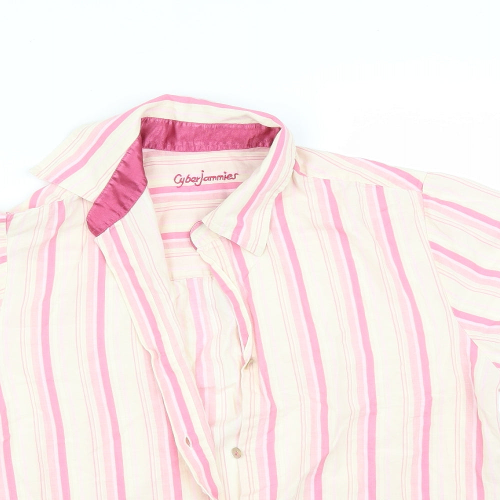 Cyberjammies Womens Multicoloured Striped   Pyjama Top Size 12