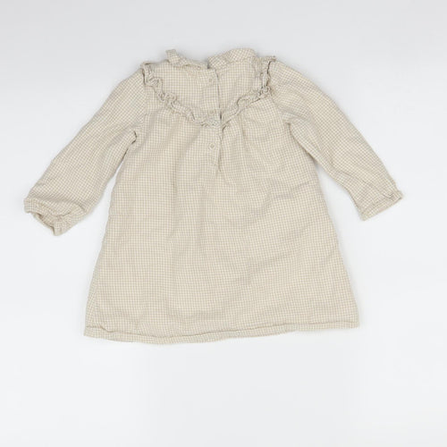 George Girls Beige Check  A-Line  Size 18-24 Months