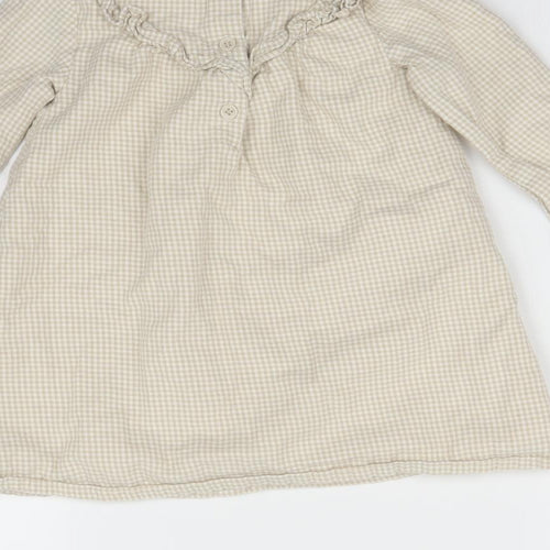 George Girls Beige Check  A-Line  Size 18-24 Months