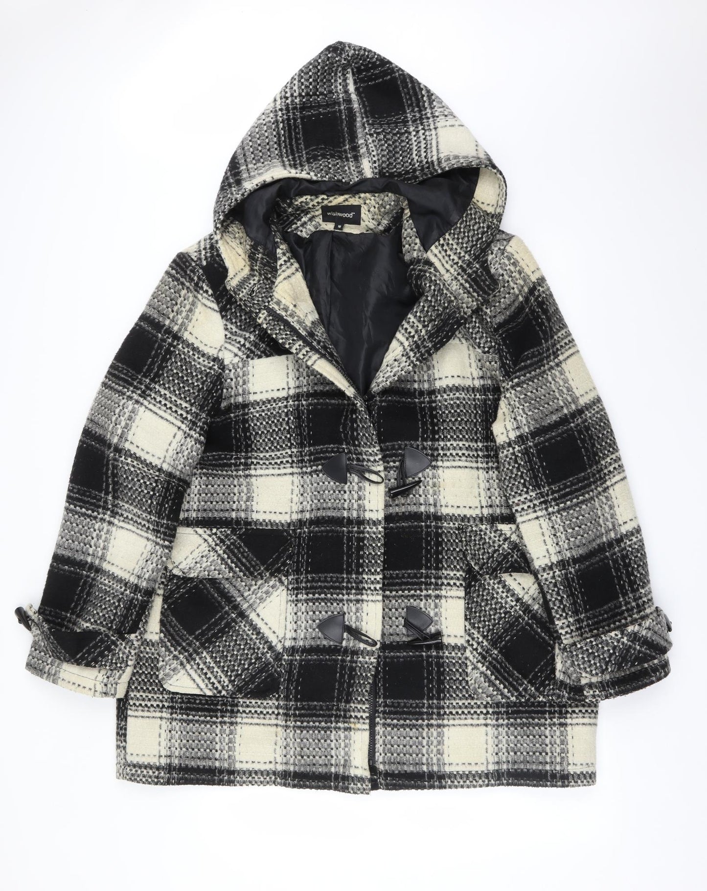 WISHWOOD Womens Multicoloured Check  Overcoat Coat Size 18