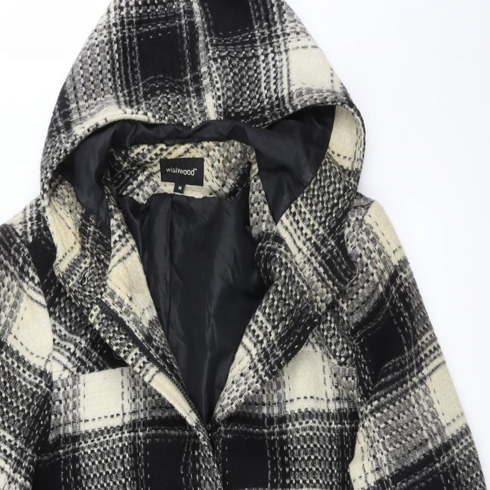 WISHWOOD Womens Multicoloured Check  Overcoat Coat Size 18