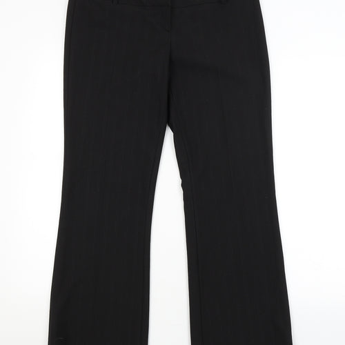 BAY Womens Black Striped  Trousers  Size 12 L30 in