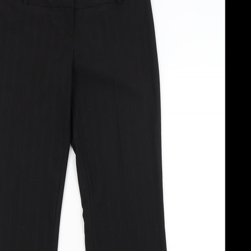 BAY Womens Black Striped  Trousers  Size 12 L30 in