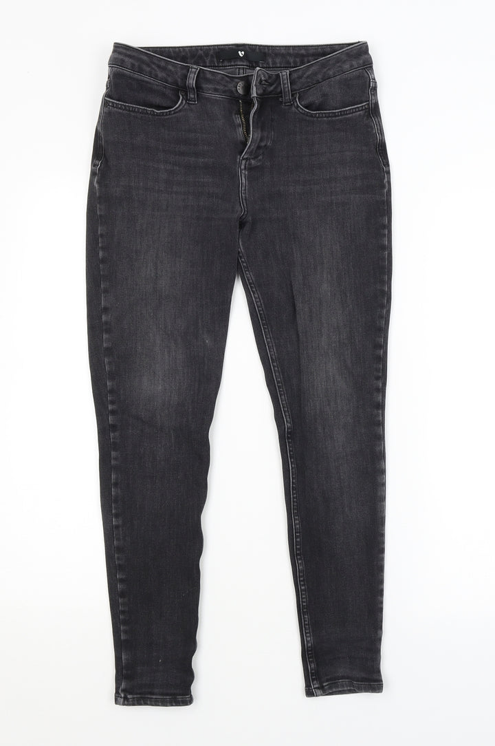 BY VERY Womens Grey   Skinny Jeans Size 10 L26 in