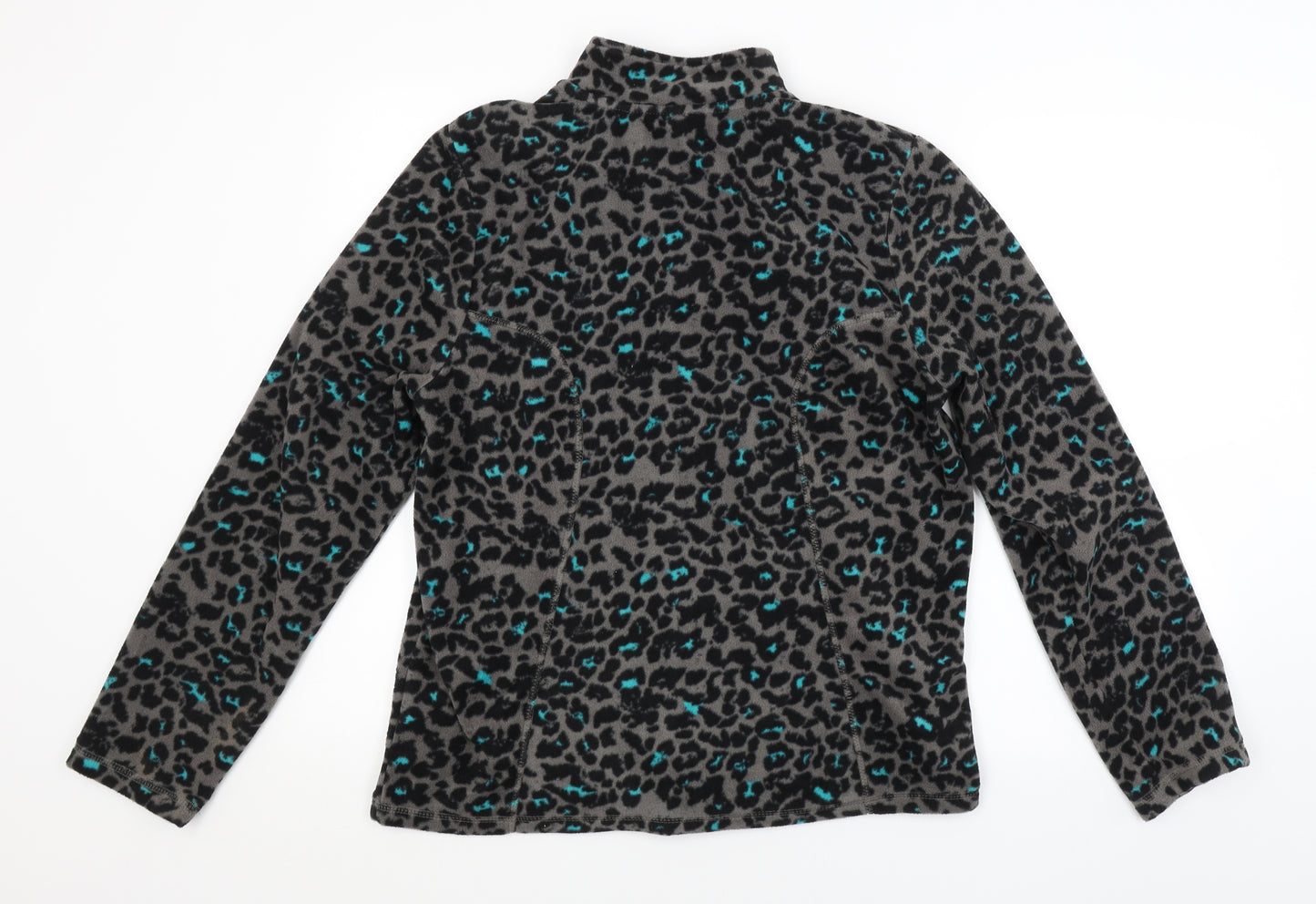 TU Womens Grey Animal Print  Full Zip Sweatshirt Size 16
