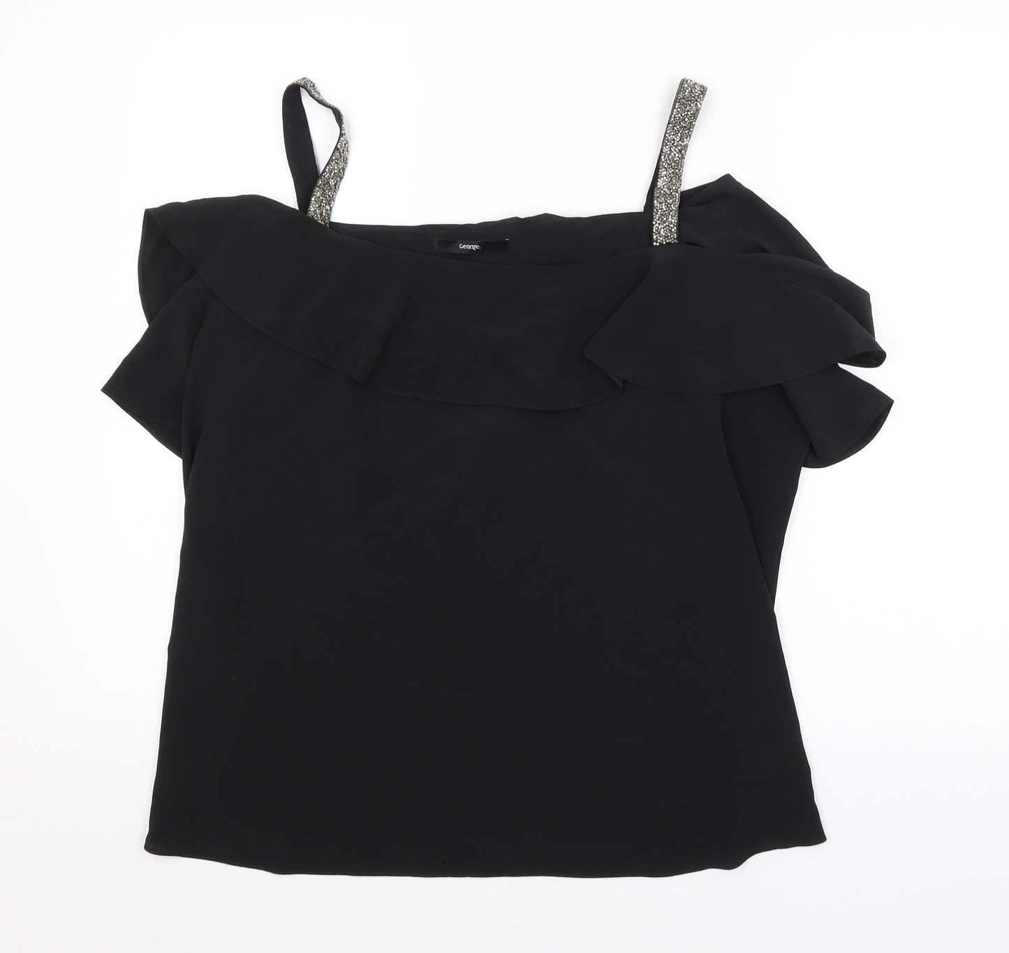 George Womens Black   Basic Blouse Size 18