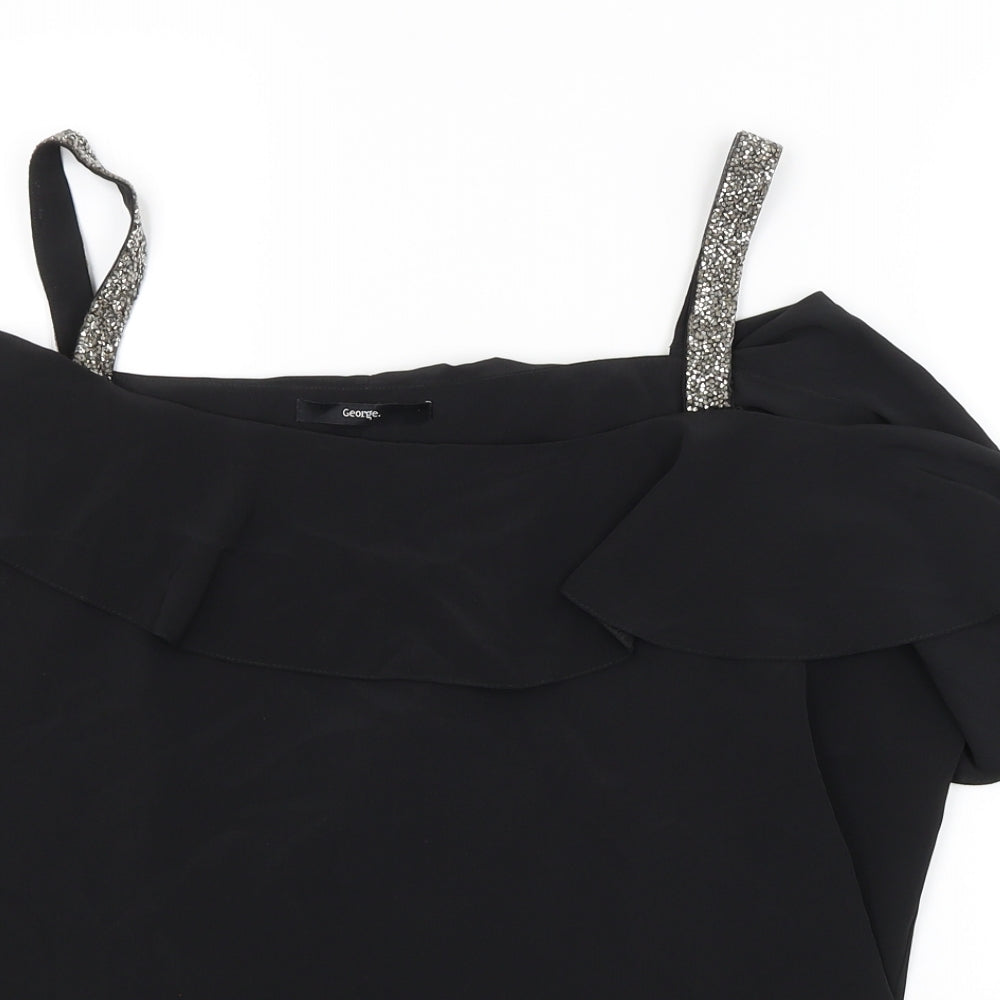 George Womens Black   Basic Blouse Size 18