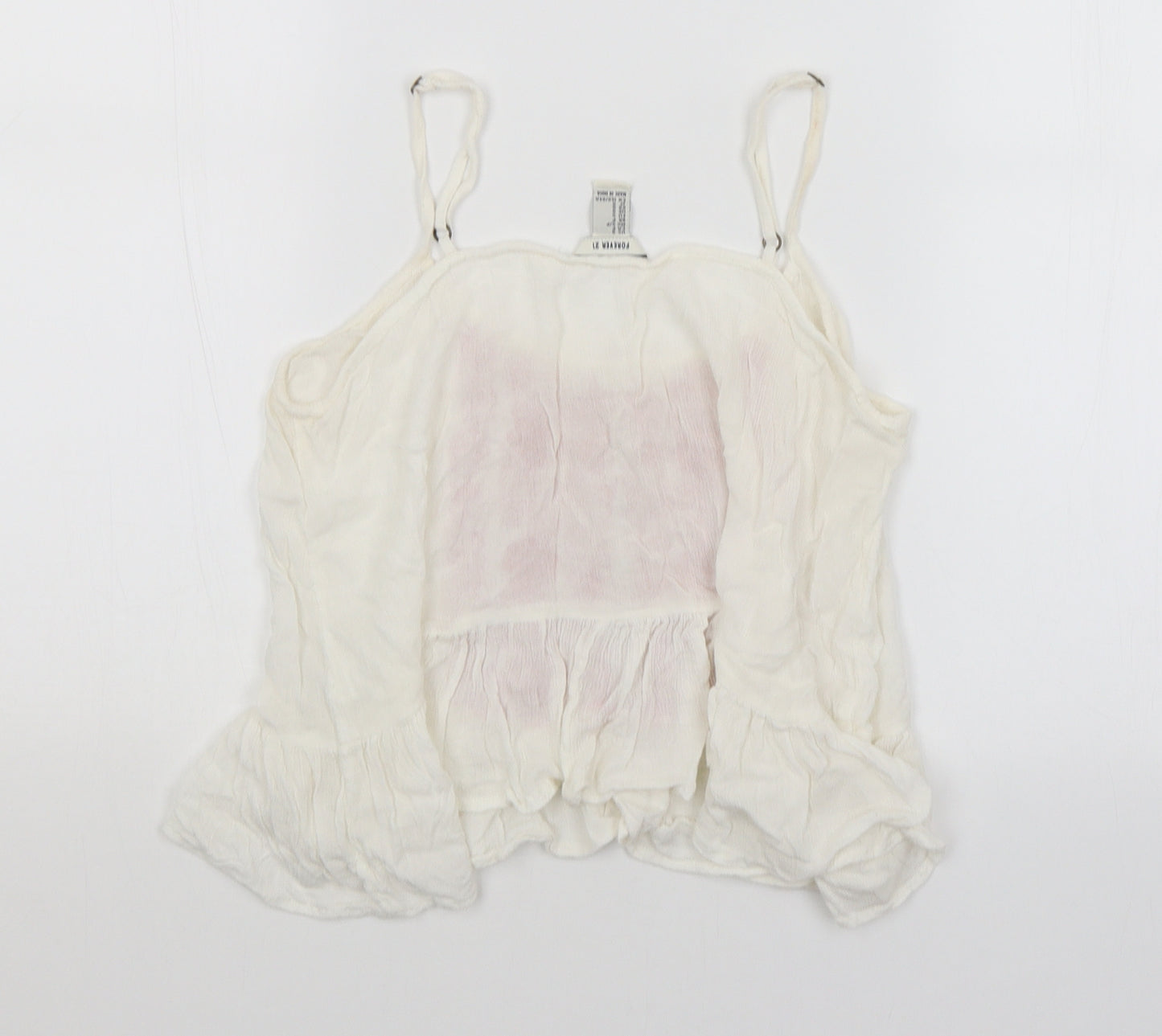 FOREVER 21 Womens White   Cropped Tank Size S