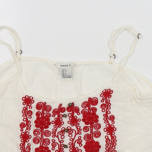FOREVER 21 Womens White   Cropped Tank Size S