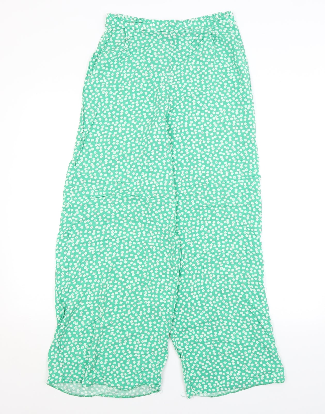 New Look Womens Green Floral  Trousers  Size 10 L28 in
