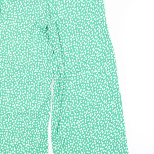 New Look Womens Green Floral  Trousers  Size 10 L28 in