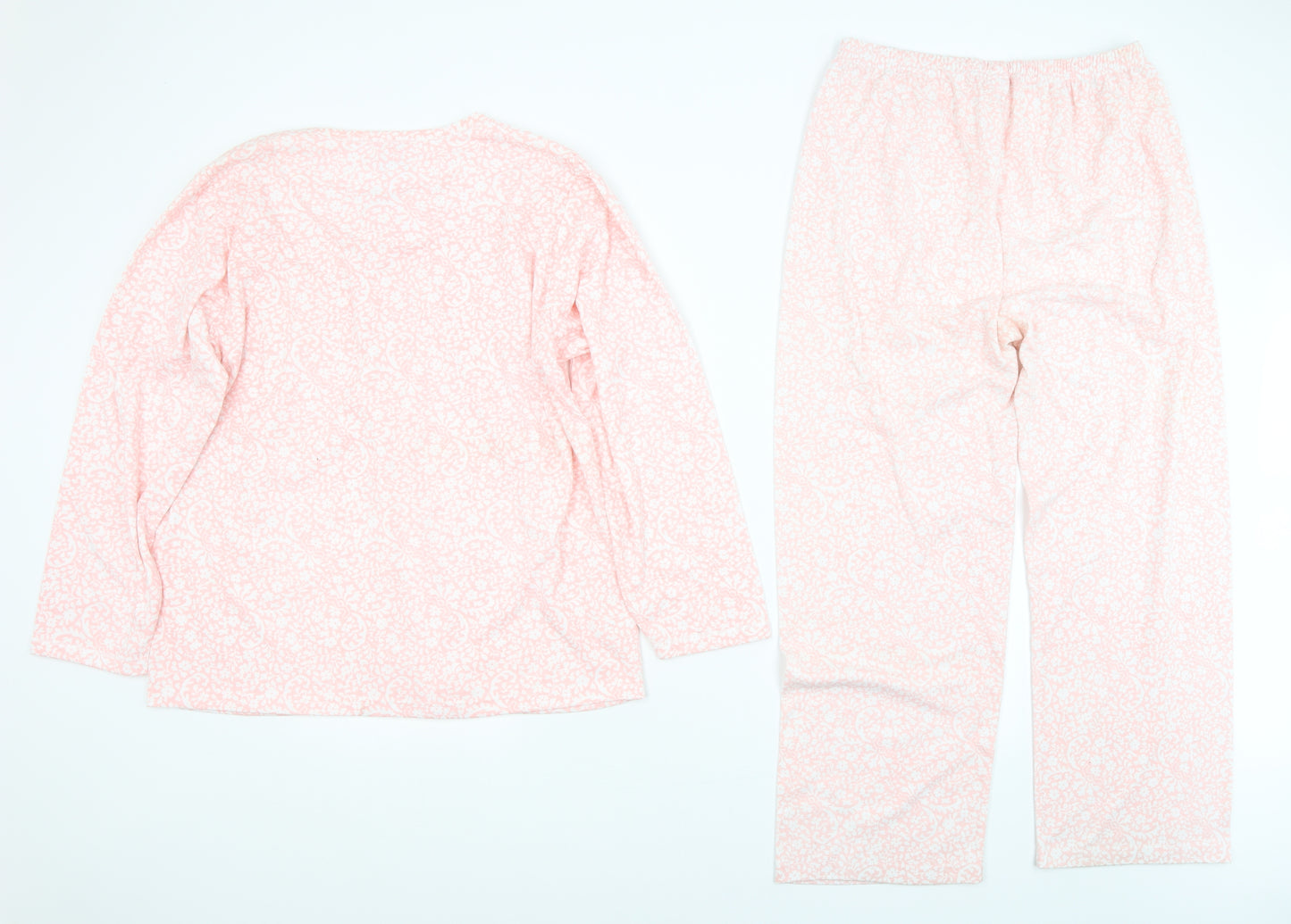 La Marquise Womens Pink Floral   Pyjama Set Size L