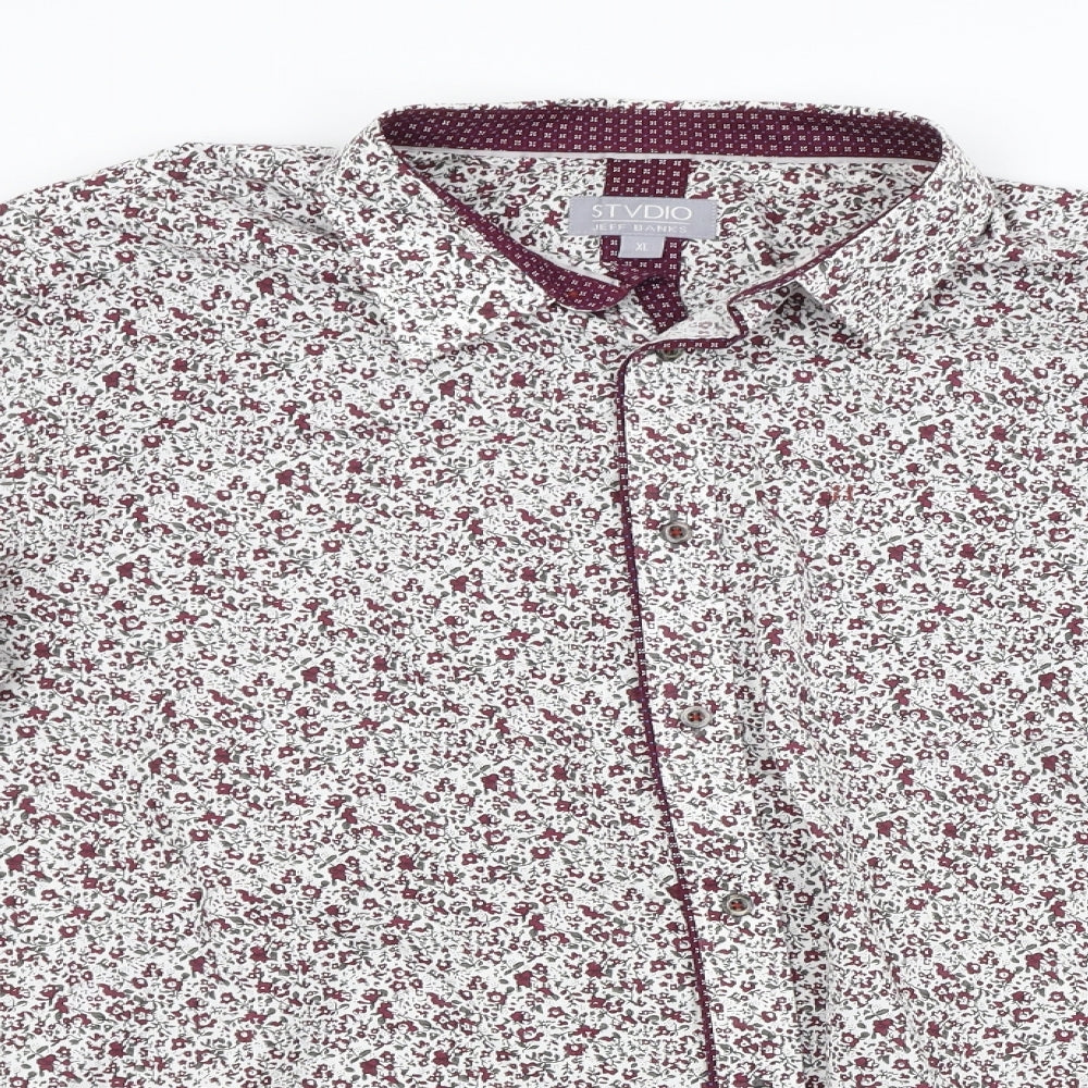 STVDIO Mens Purple Floral   Button-Up Size XL