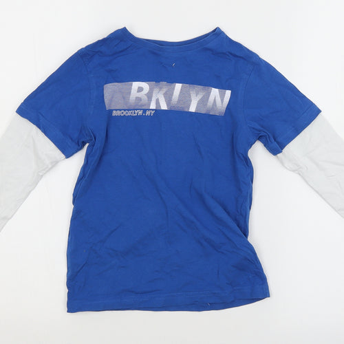 George Boys Blue   Basic T-Shirt Size 5-6 Years
