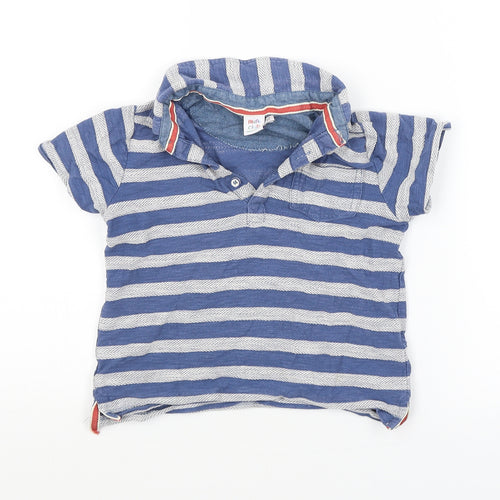 Mini Club Boys Blue Striped  Basic Polo Size 4-5 Years
