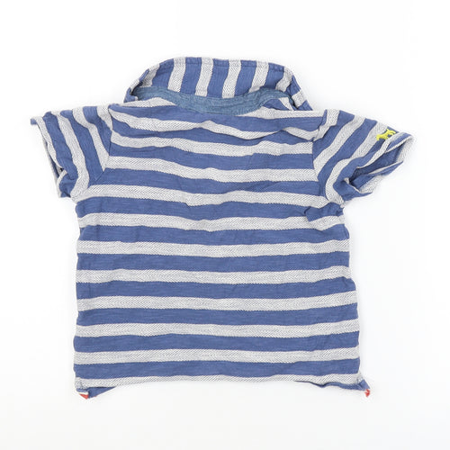 Mini Club Boys Blue Striped  Basic Polo Size 4-5 Years
