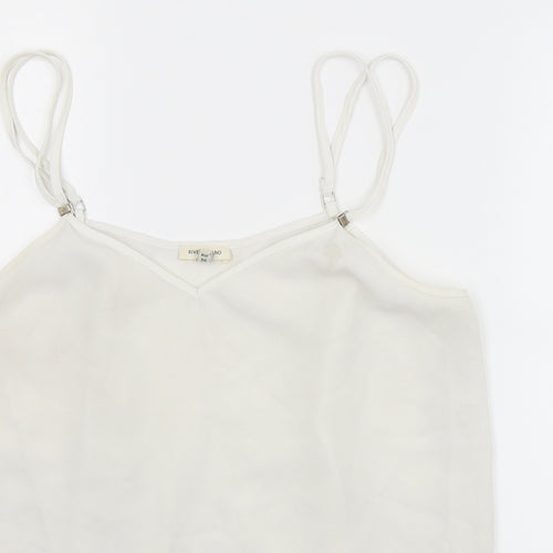 River Island Womens White   Basic Tank Size 10