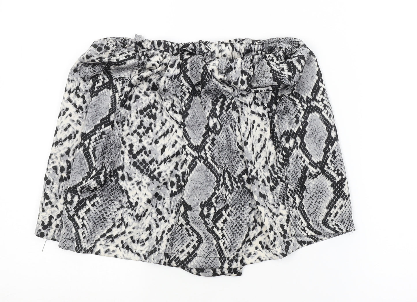 Rebellious Womens Grey Animal Print  Hot Pants Shorts Size 10