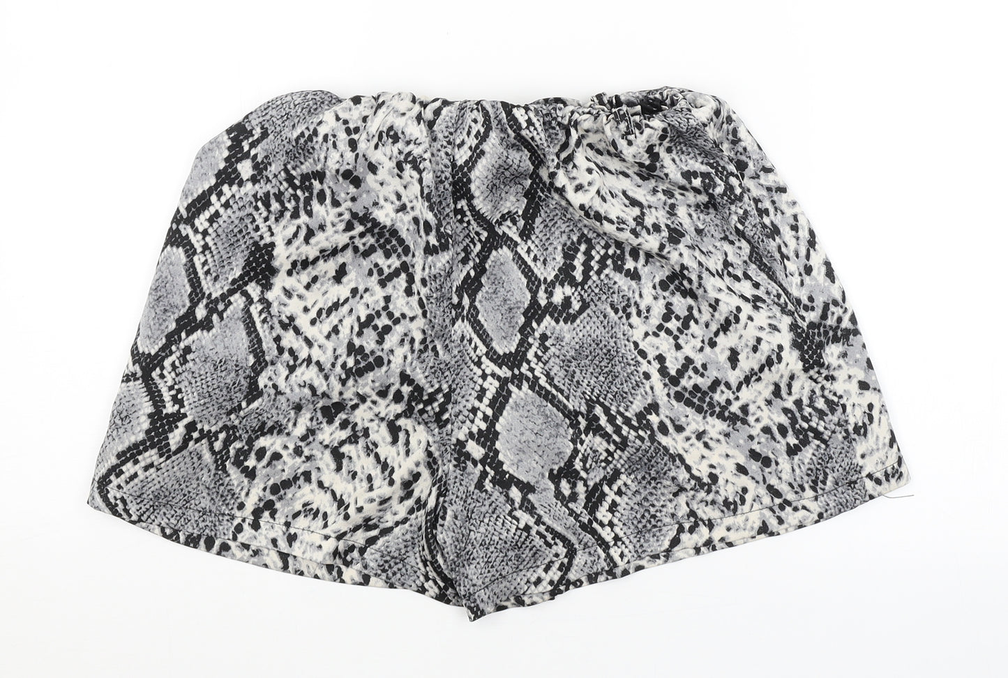 Rebellious Womens Grey Animal Print  Hot Pants Shorts Size 10