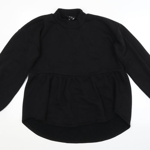 In the Style Womens Black   Pullover Sweatshirt Size 10